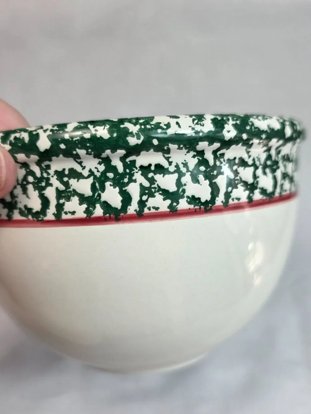 Furio Christmas Tree Mixing Bowl 7-inch Green Christmas Tree & Sponge Rim